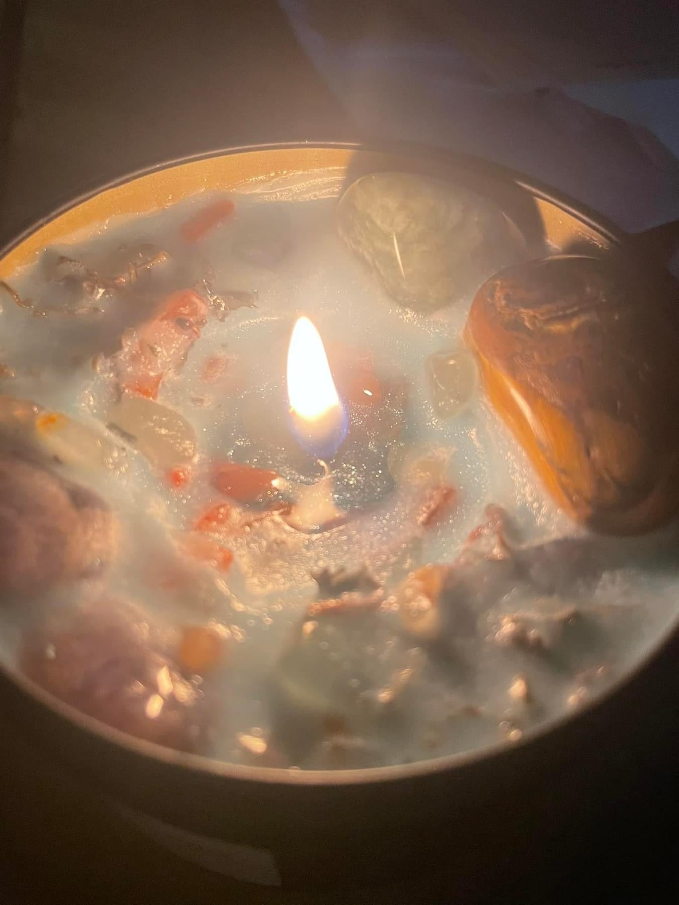 Mystery Crystal Candle w/Spirit Read